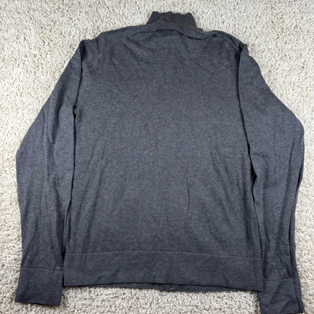 Theory Mens Full Zip Sweater S Gray Anthem Daylight Cashmere Blend Quiet Luxury